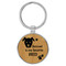 Enthoozies Rescued is my Favorite Breed Puppy Dog Bamboo Laser Engraved Leatherette Keychain Backpack Pull - 1.5 x 3 Inches