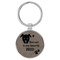 Enthoozies Rescued is my Favorite Breed Puppy Dog Gray Laser Engraved Leatherette Keychain Backpack Pull - 1.5 x 3 Inches