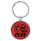 Enthoozies Best Mom Ever Red Laser Engraved Leatherette Keychain Backpack Pull - 1.5 x 3 Inches