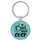 Enthoozies Best Mom Ever Teal  Laser Engraved Leatherette Keychain Backpack Pull - 1.5 x 3 Inches