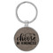 Enthoozies Choose Kindness Gray Laser Engraved Leatherette Keychain Backpack Pull - 1.5 x 3 Inches