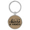 Enthoozies Choose Kindness Light Brown Laser Engraved Leatherette Keychain Backpack Pull - 1.5 x 3 Inches