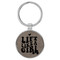 Enthoozies Lift Like a Girl Gray Laser Engraved Leatherette Keychain Backpack Pull - 1.5 x 3 Inches