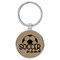 Enthoozies Soccer Mom Light Brown Laser Engraved Leatherette Keychain Backpack Pull - 1.5 x 3 Inches