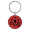 Enthoozies Soccer Mom Red Laser Engraved Leatherette Keychain Backpack Pull - 1.5 x 3 Inches