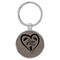 Enthoozies Love Baby Feet Gray Laser Engraved Leatherette Keychain Backpack Pull - 1.5 x 3 Inches