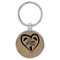 Enthoozies Love Baby Feet Light Brown Laser Engraved Leatherette Keychain Backpack Pull - 1.5 x 3 Inches