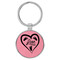 Enthoozies Love Baby Feet Pink Laser Engraved Leatherette Keychain Backpack Pull - 1.5 x 3 Inches