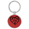 Enthoozies Love Baby Feet Red Laser Engraved Leatherette Keychain Backpack Pull - 1.5 x 3 Inches