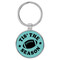 Enthoozies Football Tis the Season Teal  Laser Engraved Leatherette Keychain Backpack Pull - 1.5 x 3 Inches
