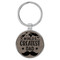 Enthoozies World's Greatest Dad Gray Laser Engraved Leatherette Keychain Backpack Pull - 1.5 x 3 Inches