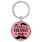 Enthoozies World's Greatest Dad Pink Laser Engraved Leatherette Keychain Backpack Pull - 1.5 x 3 Inches