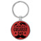 Enthoozies World's Greatest Dad Red Laser Engraved Leatherette Keychain Backpack Pull - 1.5 x 3 Inches