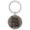 Enthoozies Jesus is the Anchor of My Soul Religious Gray Laser Engraved Leatherette Keychain Backpack Pull - 1.5 x 3 Inches