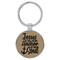 Enthoozies Jesus is the Anchor of My Soul Religious Light Brown Laser Engraved Leatherette Keychain Backpack Pull - 1.5 x 3 Inches
