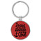 Enthoozies Jesus is the Anchor of My Soul Religious Red Laser Engraved Leatherette Keychain Backpack Pull - 1.5 x 3 Inches