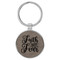 Enthoozies Faith Over Fear Religious Gray Laser Engraved Leatherette Keychain Backpack Pull - 1.5 x 3 Inches
