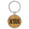 Enthoozies I Choose Jesus Religious Bamboo Laser Engraved Leatherette Keychain Backpack Pull - 1.5 x 3 Inches