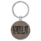 Enthoozies Faith It Till You Make It Religious Gray Laser Engraved Leatherette Keychain Backpack Pull - 1.5 x 3 Inches