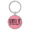 Enthoozies Faith It Till You Make It Religious Pink Laser Engraved Leatherette Keychain Backpack Pull - 1.5 x 3 Inches