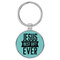 Enthoozies Jesus Best Gift Ever Religious Teal  1.5" x 3" Laser Engraved Keychain Backpack Pull