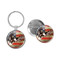 Distressed USA Flag Bald Eagle Rustic Patriotism 1.5" x 3" Domed Keychain Backpack Pull abd 1.5" Pinback Button