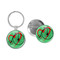 Enthoozies Love Cycling Biking Penny Farthing Mint 1.5" x 3.5" Domed Keychain Backpack Pull and 1.5" Pinback Button
