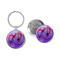 Enthoozies Love Cycling Biking Penny Farthing Purple 1.5" x 3.5" Domed Keychain Backpack Pull and 1.5" Pinback Button