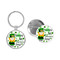 Enthoozies Happy St. Patrick's Day! 1.5" x 3.5" Domed Keychain Backpack Pull and 1.5" Pinback Button