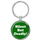Enthoozies Silent But Deadly! Fart Green 1.5" x 3" Domed Keychain Backpack Pull