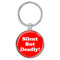 Enthoozies Silent But Deadly! Fart Red 1.5" x 3" Domed Keychain Backpack Pull