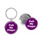 Enthoozies Pull My Finger Fart Magenta 1.5" x 3" Domed Keychain Backpack Pull and 1.5" Pinback Button