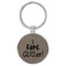 Enthoozies I Fart Glitter! Passing Gas Funny Gray Laser Engraved Leatherette Keychain Backpack Pull - 1.5 x 3 Inches