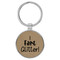 Enthoozies I Fart Glitter! Passing Gas Funny Light Brown Laser Engraved Leatherette Keychain Backpack Pull - 1.5 x 3 Inches