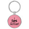 Enthoozies I Fart Glitter! Passing Gas Funny Pink Laser Engraved Leatherette Keychain Backpack Pull - 1.5 x 3 Inches