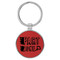 Enthoozies Fart Zone Passing Gas Funny Red Laser Engraved Leatherette Keychain Backpack Pull - 1.5 x 3 Inches