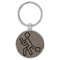 Enthoozies Stick Figure Farting Passing Gas Funny Gray Laser Engraved Leatherette Keychain Backpack Pull - 1.5 x 3 Inches