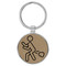 Enthoozies Stick Figure Farting Passing Gas Funny Light Brown Laser Engraved Leatherette Keychain Backpack Pull - 1.5 x 3 Inches