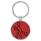 Enthoozies Stick Figure Farting Passing Gas Funny Red Laser Engraved Leatherette Keychain Backpack Pull - 1.5 x 3 Inches