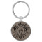 Enthoozies Be The Light Religious Gray Laser Engraved Leatherette Keychain Backpack Pull - 1.5 x 3 Inches