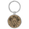Enthoozies Be The Light Religious Light Brown Laser Engraved Leatherette Keychain Backpack Pull - 1.5 x 3 Inches