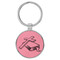 Enthoozies Holy Cross Bible Religious Pink Laser Engraved Leatherette Keychain Backpack Pull - 1.5 x 3 Inches