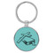 Enthoozies Holy Cross Bible Religious Teal  Laser Engraved Leatherette Keychain Backpack Pull - 1.5 x 3 Inches