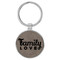 Enthoozies Family Love Religious Gray Laser Engraved Leatherette Keychain Backpack Pull - 1.5 x 3 Inches