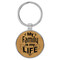 Enthoozies My Family is my Life Bamboo Laser Engraved Leatherette Keychain Backpack Pull - 1.5 x 3 Inches