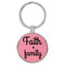 Enthoozies Faith Family Religious Pink Laser Engraved Leatherette Keychain Backpack Pull - 1.5 x 3 Inches
