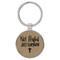 Enthoozies Not Perfect Just Forgiven Religious Light Brown Laser Engraved Leatherette Keychain Backpack Pull - 1.5 x 3 Inches