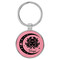 Enthoozies Virgo Zodiac Sign Astrology Pink Laser Engraved Leatherette Keychain Backpack Pull - 1.5 x 3 Inches