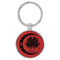 Enthoozies Virgo Zodiac Sign Astrology Red Laser Engraved Leatherette Keychain Backpack Pull - 1.5 x 3 Inches