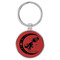 Enthoozies Aquarius Zodiac Sign Astrology Red Laser Engraved Leatherette Keychain Backpack Pull - 1.5 x 3 Inches